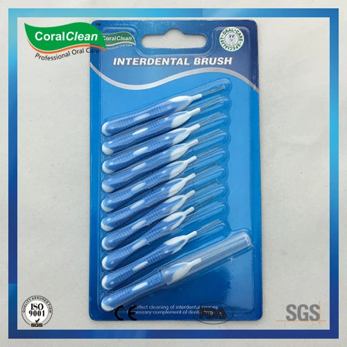 "1" de la fábrica de alambre recubierta de forma me cepillo interdental cerdas DuPont SS S M L