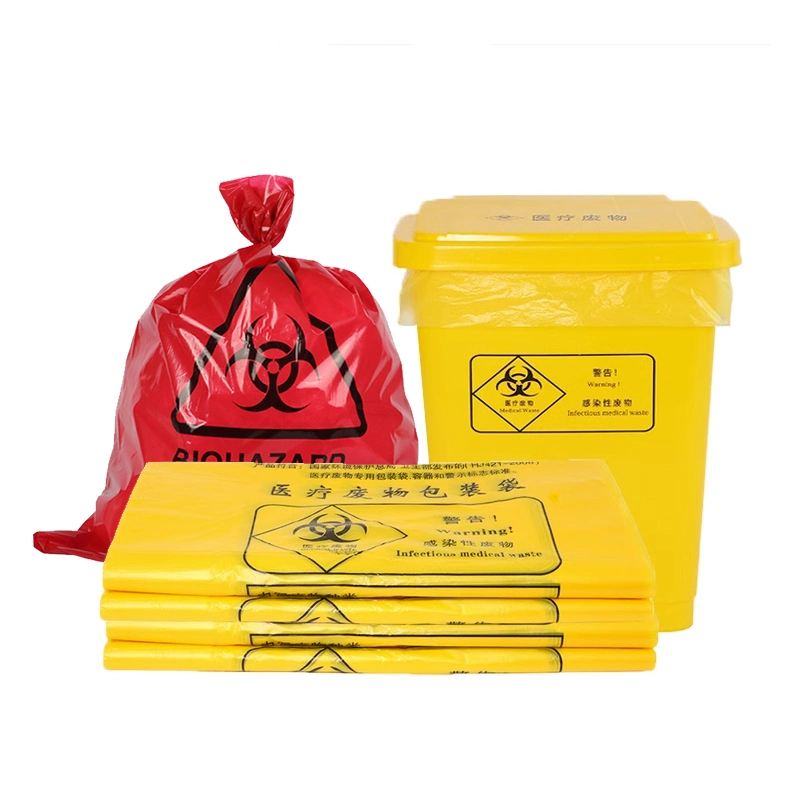 Высокотемпературная термостойкий утолщение мешков для мусора Biohazhaze мешки для медицинских отходов Для больничной клиники Школа пластиковая сумка рулет Dustb