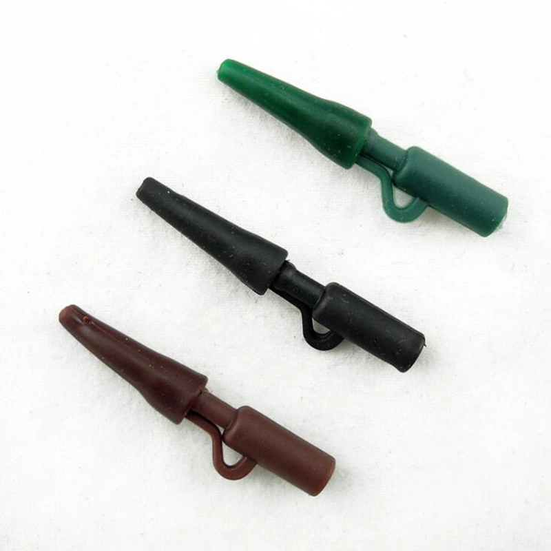 Fishing Terminal Tackle Safety Lead Clip Carp Fishing Accessory with Pins Tail Rubber Tube