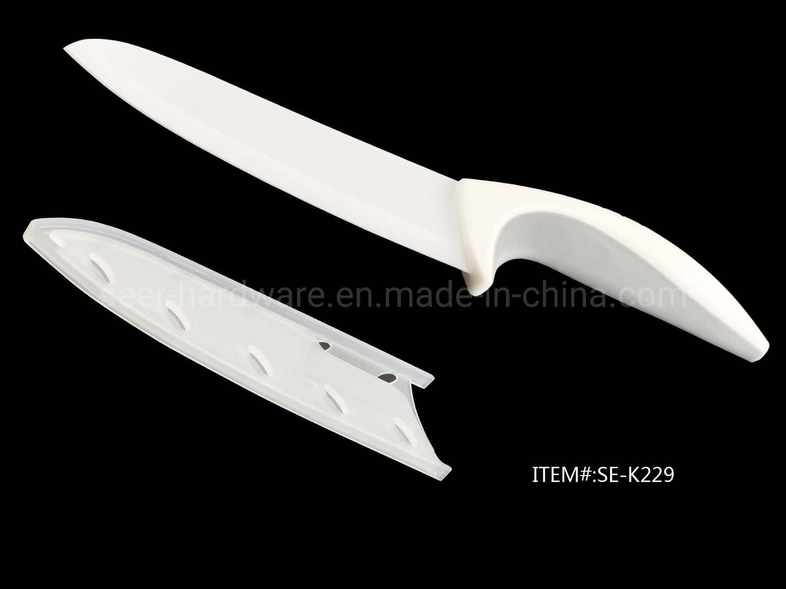 Ceramic Knife, Kitchen Knife, Utility Knife with Rubber Handle (SE-K229)