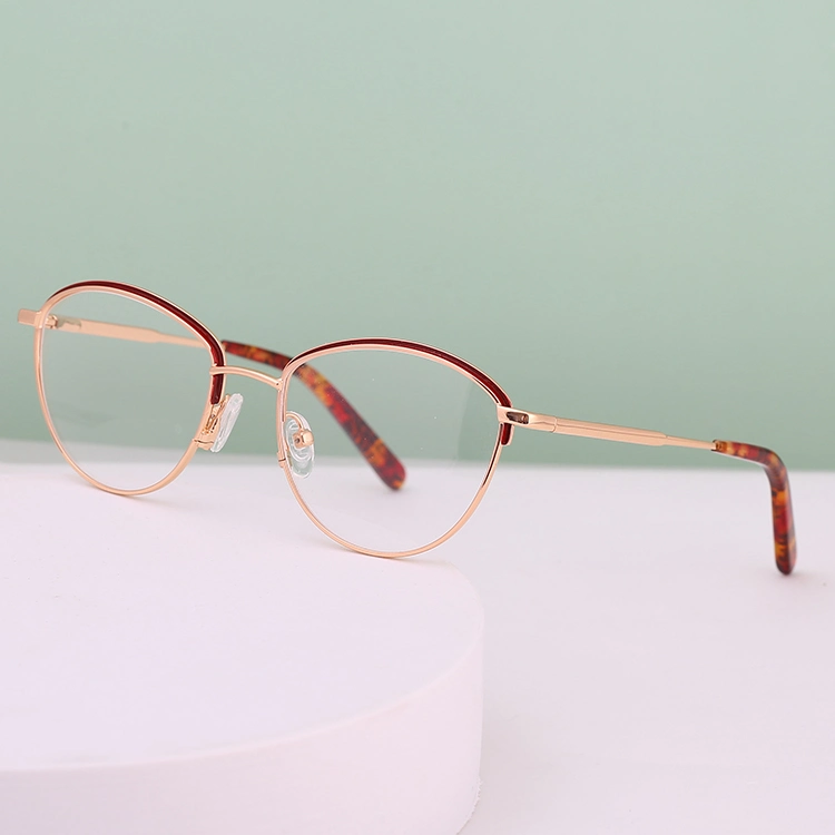 2023 Brand Design Cat Eye Metal Woman Optical Frames