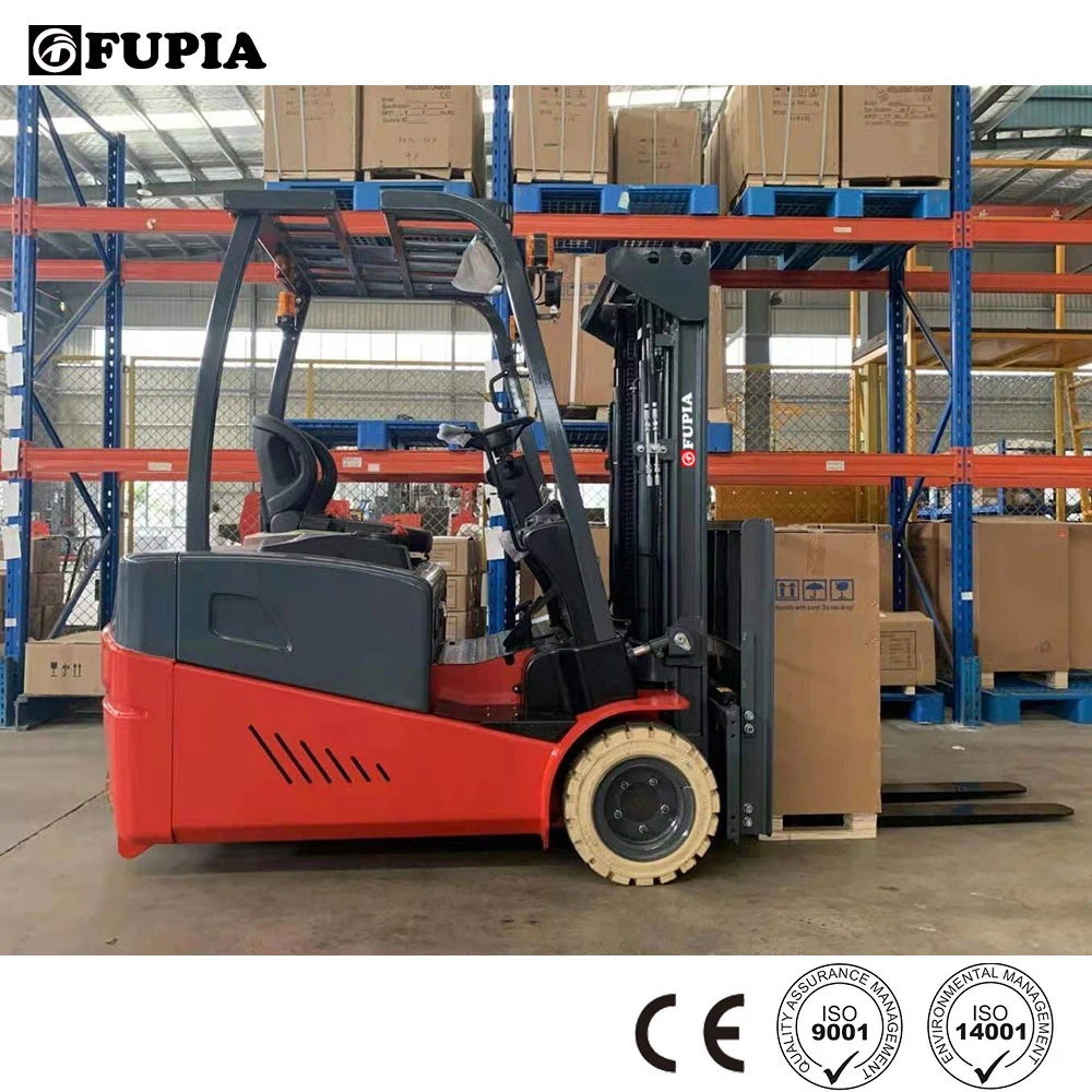 Almacenamiento en frío Forklift Three Wheel 2ton USA Curtis Controller Full Elevador mecánico de accionamiento de motor de CA