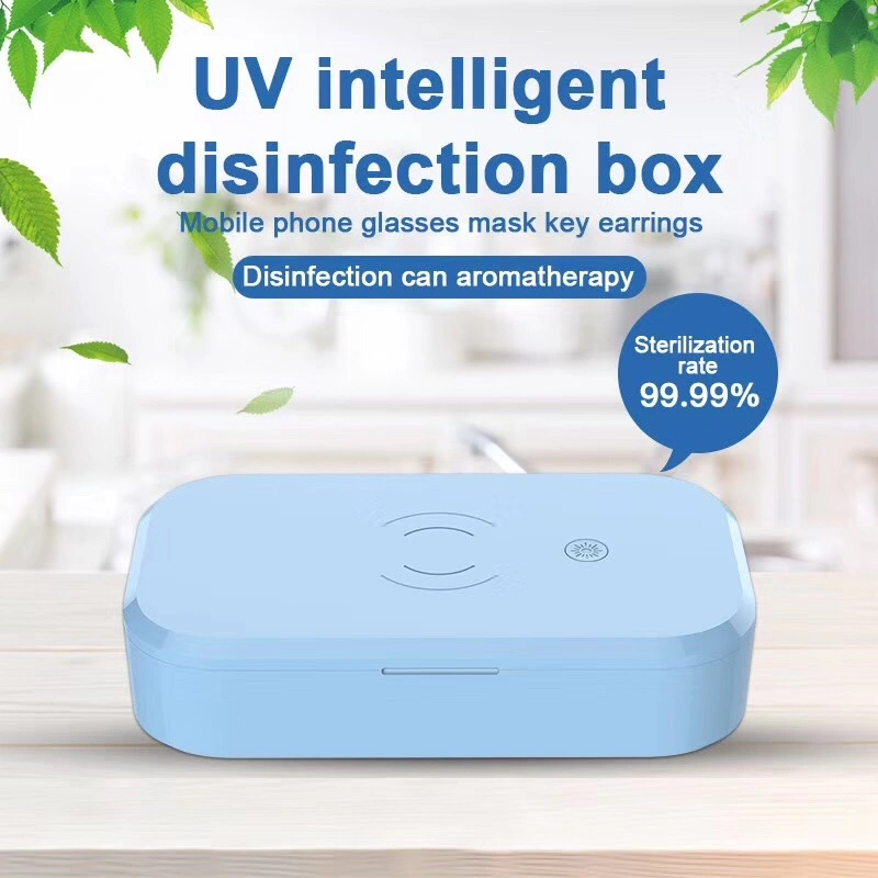 Cuadro de Esterilizador UV cargador inalámbrico para teléfonos móviles de desinfección ultravioleta UV Celular higienizador