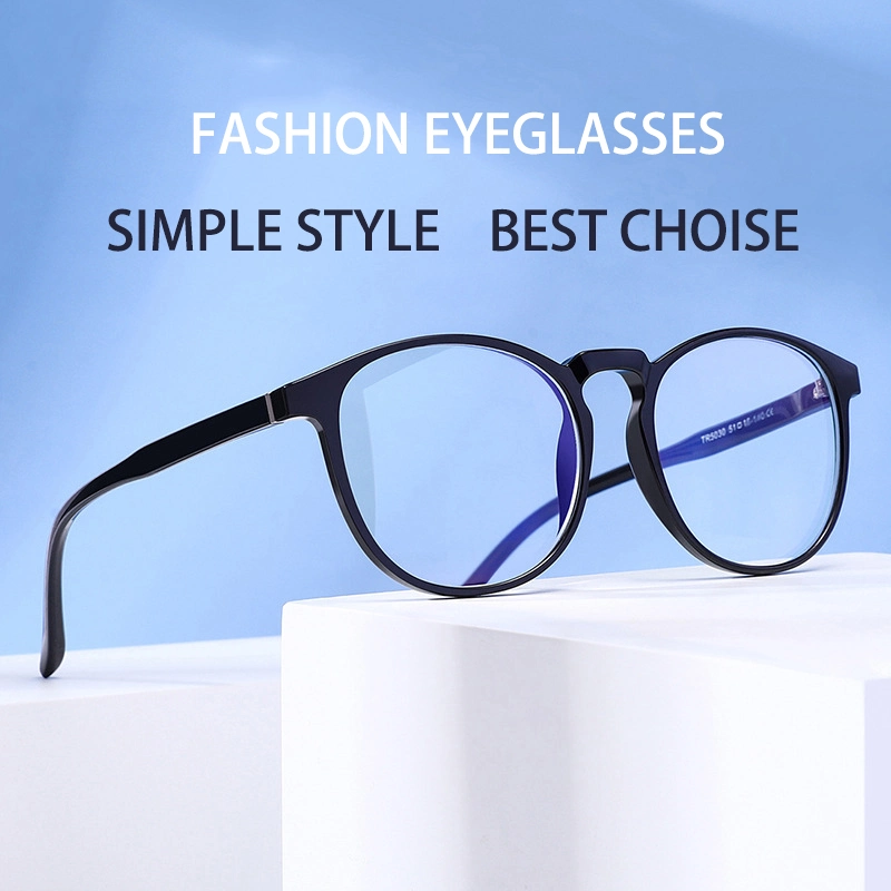 Günstige Großhandel Junge Damen Eyewear Unisex Best Price Hot Selling Beliebte Einfache Stil Neueste Trendige Damen Optische Tr90 Brillen Blau Leichte Blockierbrille