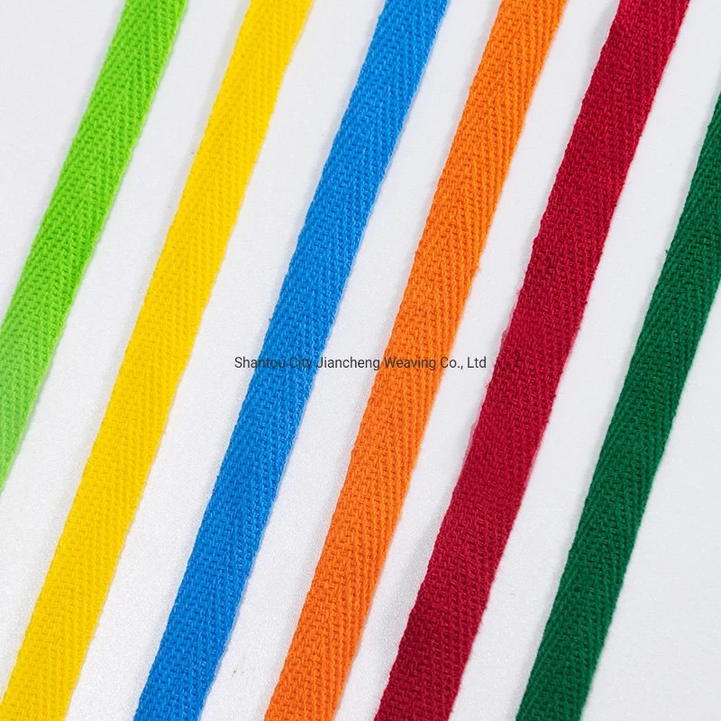 Webbing Manufacturer Custom Sustainable Recycled Herringbone Cotton Twill Webbing Tape for Clothing