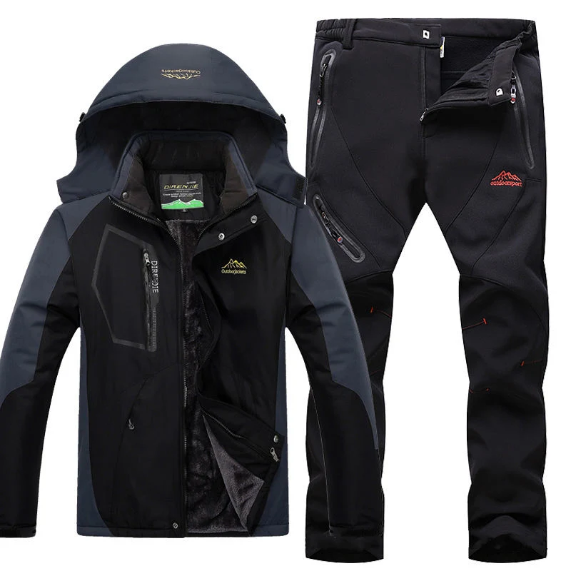 Survêtement personnalisé défini à l'extérieur veste de printemps surdimensionné Windproof