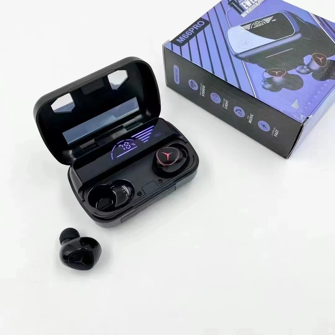 Mini Wireless Earbuds Bluetooth in Ear Light-Weight Headphones Built-in Microphone Waterproof Immersive Premium Sound Long Distance Connection Headset M66PRO