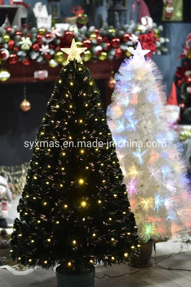 2020 Christmas Tree Fiber Optic LED Artificial christmas Tree Green Flash Indoor Xmas Trees Gift Christmas Decorations for Home