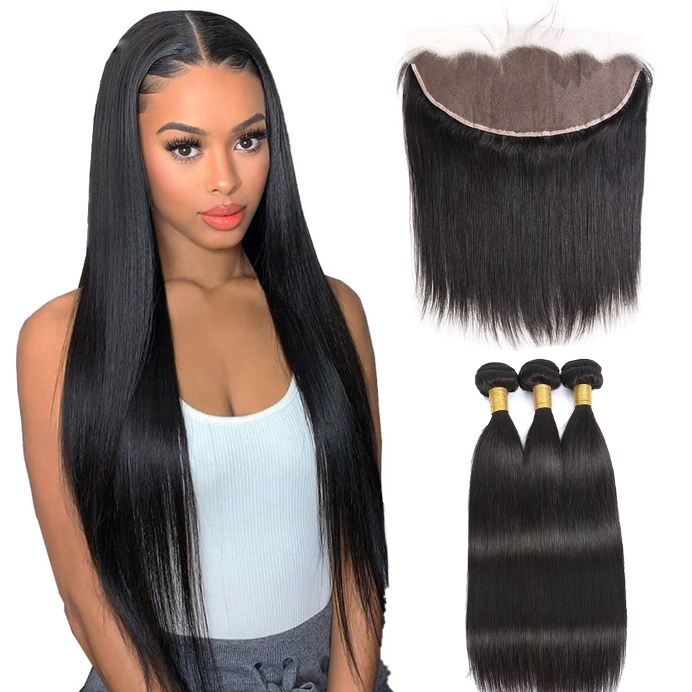 Front Lace Wig with Curly Edge Hairline 4*4 5*5 6*6 13*4 13*6 Lace Frontal Wig with Bundles