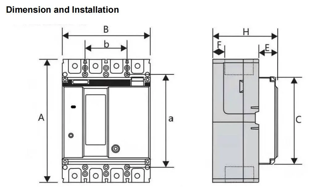 DIN Rail MCCB Professional Use Single 2 3 4 Pole