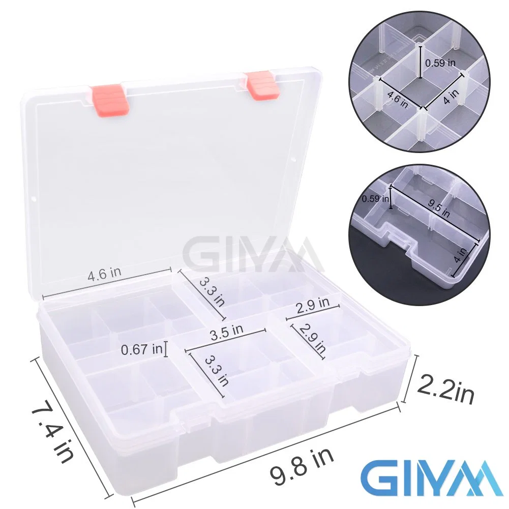 Wholesale/Supplier 18 Grids Plastic Organizer Box for Jewelry and Crafts