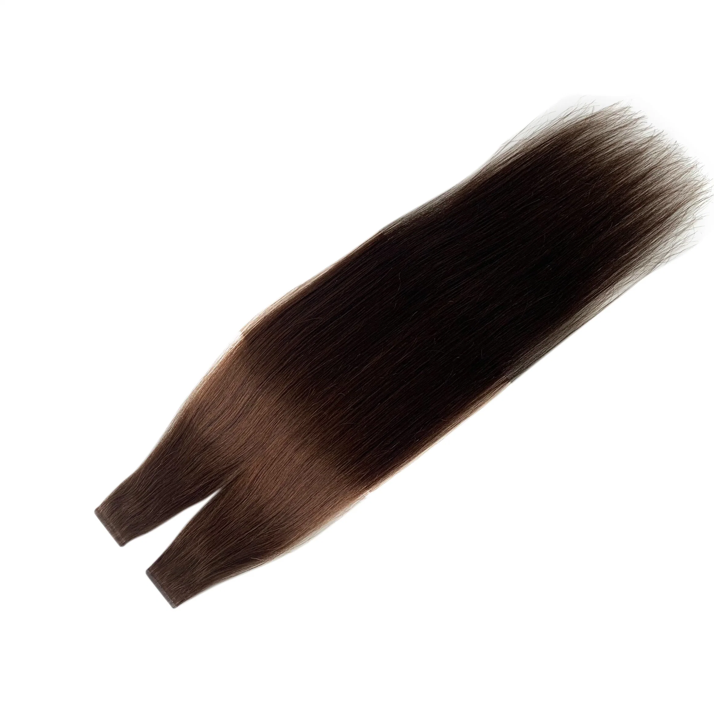 Cinta delgada en extensiones de cabello Cuticle Alineado Cabello Doble dibujado