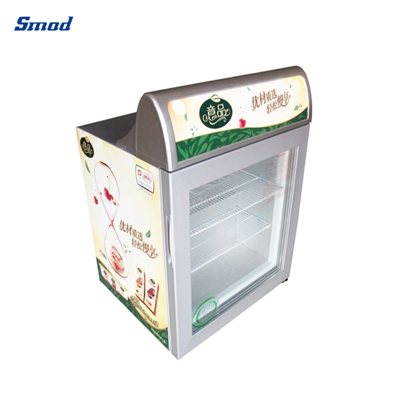 Option Stickers 1.8 Cu. FT Countertop Glass Door Display Freezer