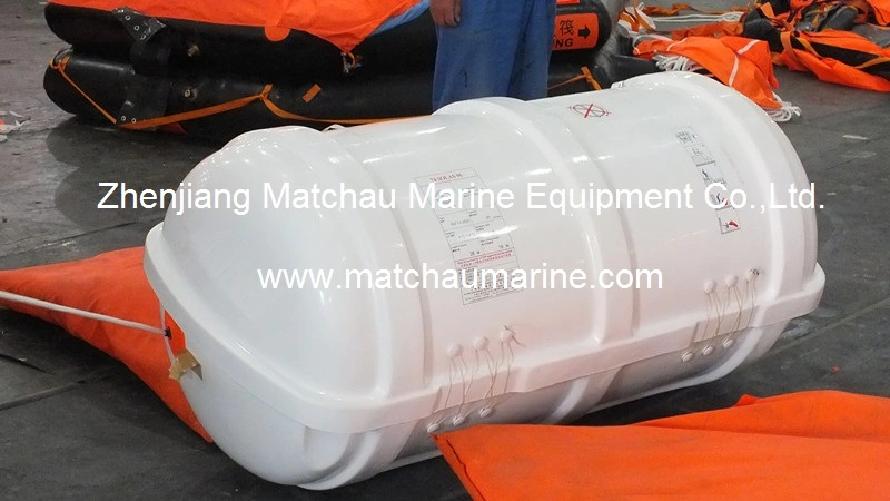 Marine Throw Overboard Inflatable Liferaft for Lifesaving