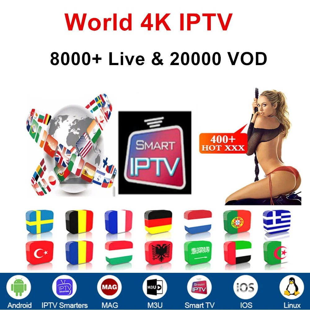 Code IPTV M3U abonnement 4K canaux 12 mois Linux Android iOS Test gratuit