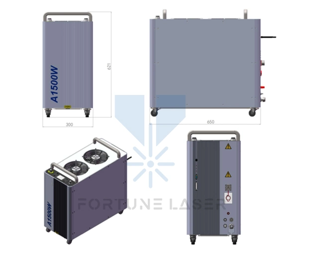 Soldador láser portátil de pequeño tamaño y peso ligero para soldar láser portátil Sistema con refrigeración de aire automática integrada