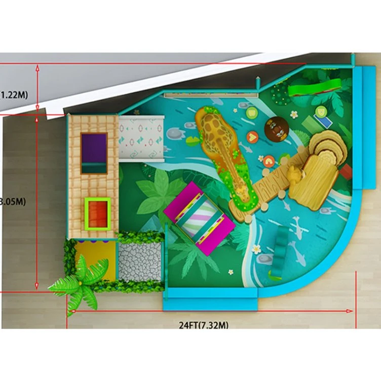 Equipo de Zona de juegos cubierta Comercial niños temáticos de la selva