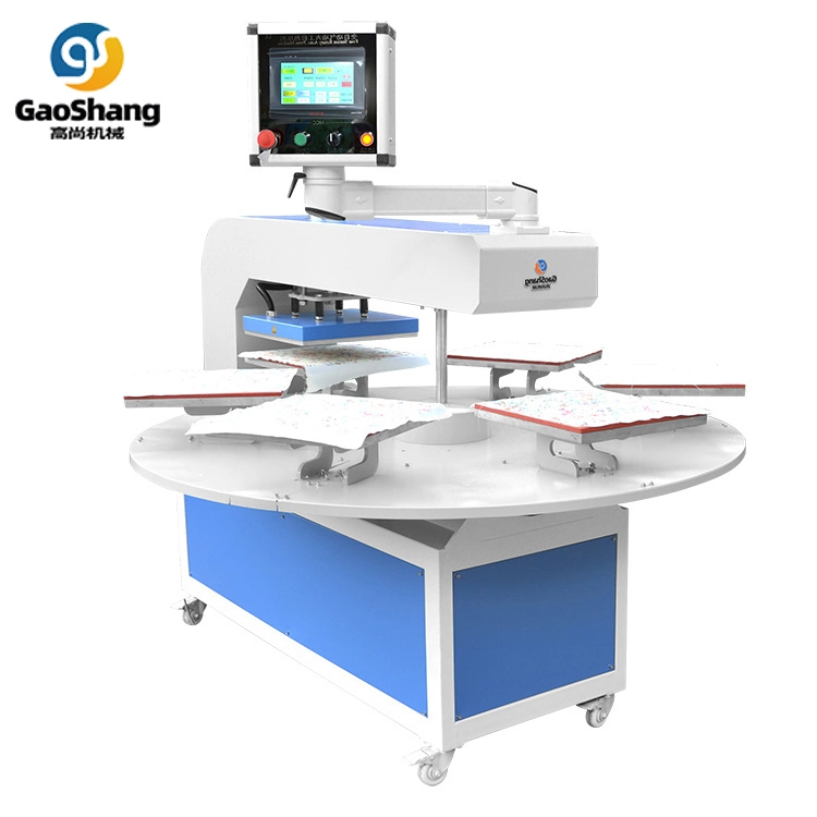 Factory Pneumatic Multi-Station T-Shirt Sublimation Heat Press Transfer Printing Machine