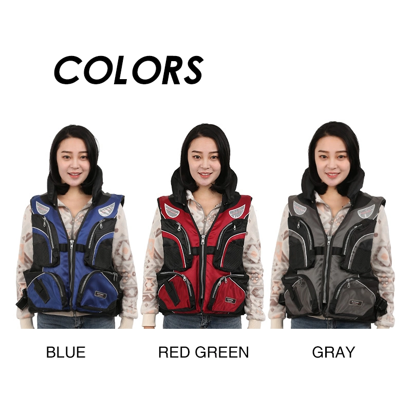 Customized Logo Water Rescue Waterproof Oxford Fishing Life Jacket