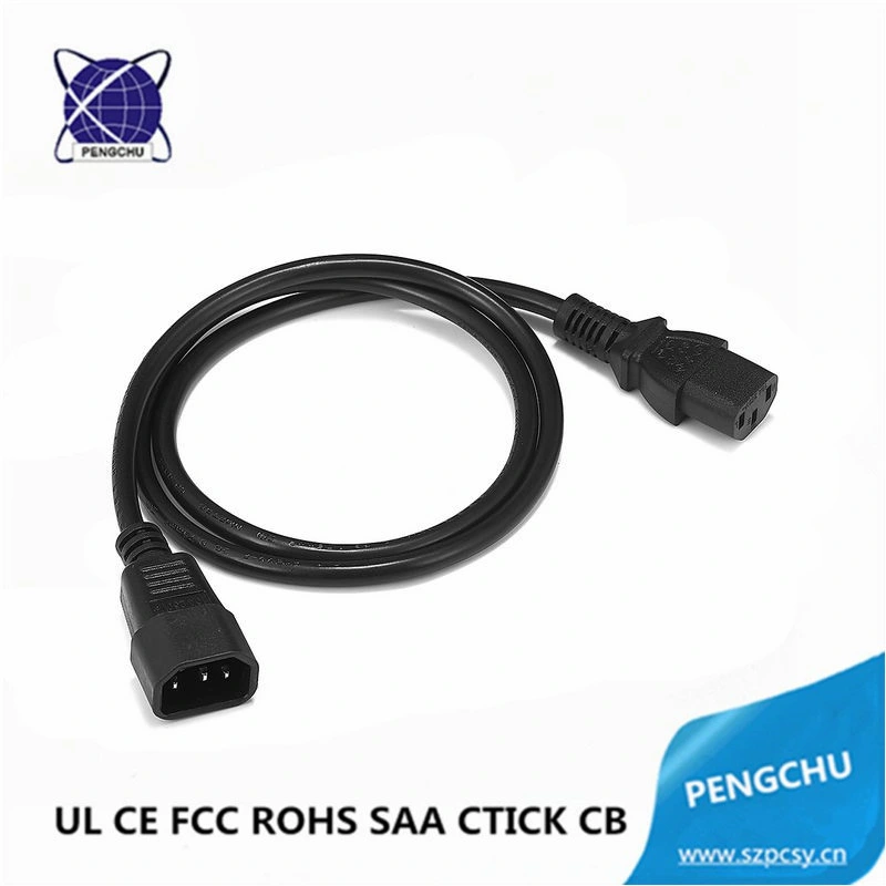 Male to Female IEC 60320 C13-C14 Cable for Computer