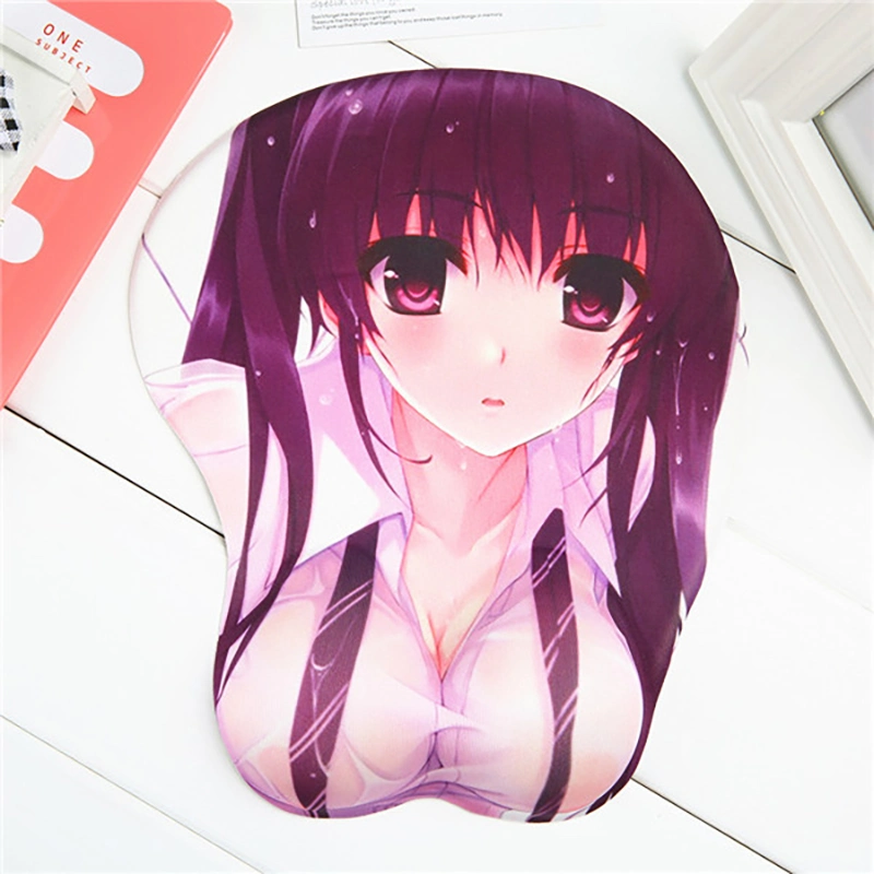 Wholesale 3D Custom Printed Boobs Mousepad Silica Gel Anime Wrist Rest Breast Custom Boom Mouse Pad