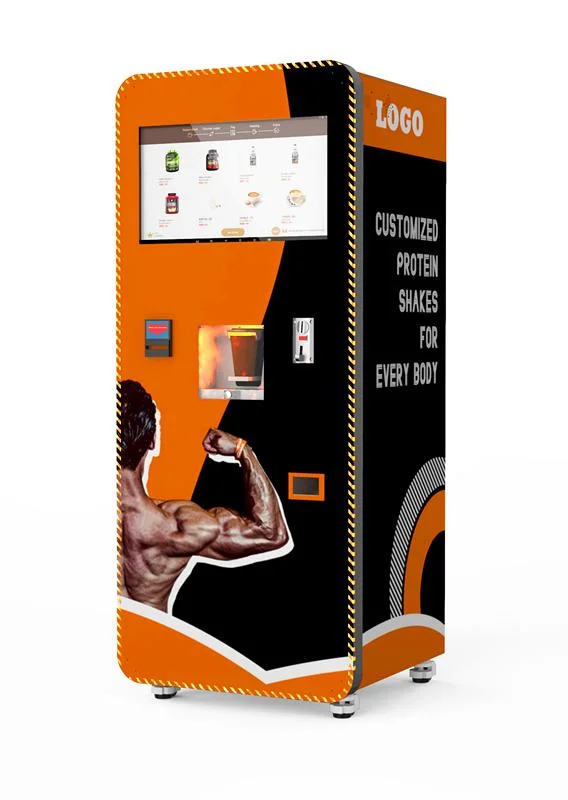 Self-Service Automatic Gym Sports Center Protein Shakes Vending Machine Hot and Cold Energy Drink Beverage Coffee Ice Vending Machine with Cooling System