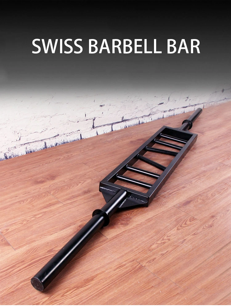 Hot Sale Fitness Equipment Gym Fitness Goods for Weightlifting Solid Swiss Barbell Bar