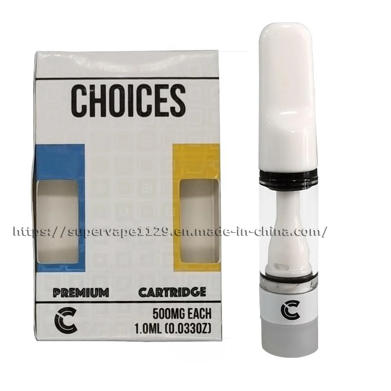 Choix de chaud Cartouche vide 0.5ml en verre Pyrex Choix du réservoir de cartouche pleine Vape chariots en céramique