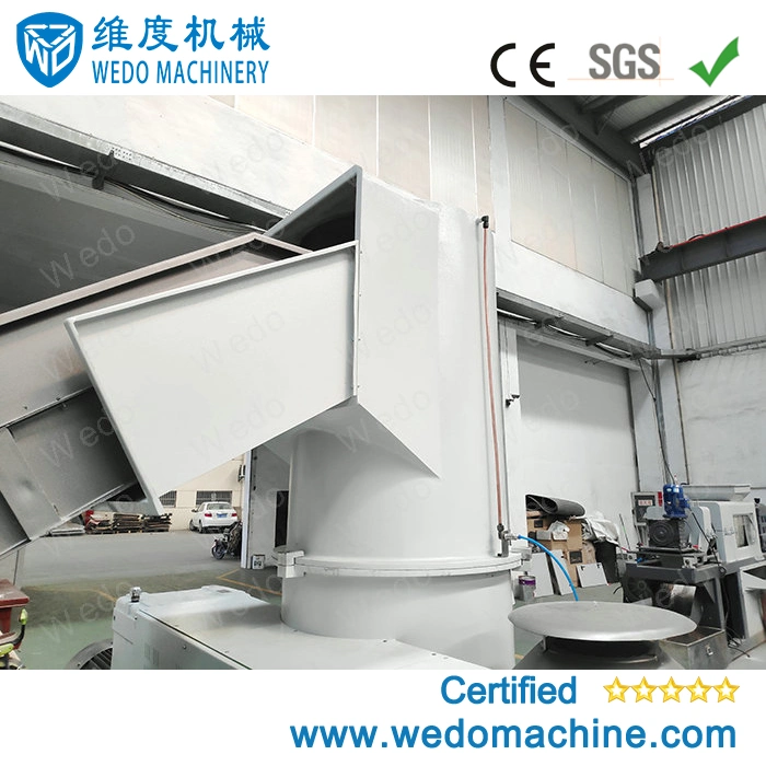 Waste Plastic HDPE PP Scraps Pipes Flakes Granulator for Regranulation with Single Shaft Shredder