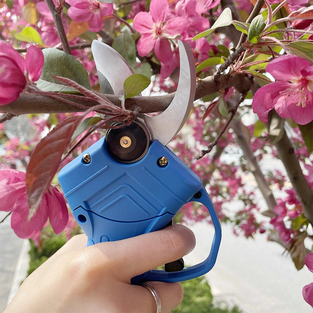 Cordless Powered Scissors Electric Tree Cutting Shear Rechargeable Li-ion Battery Portable Pruner