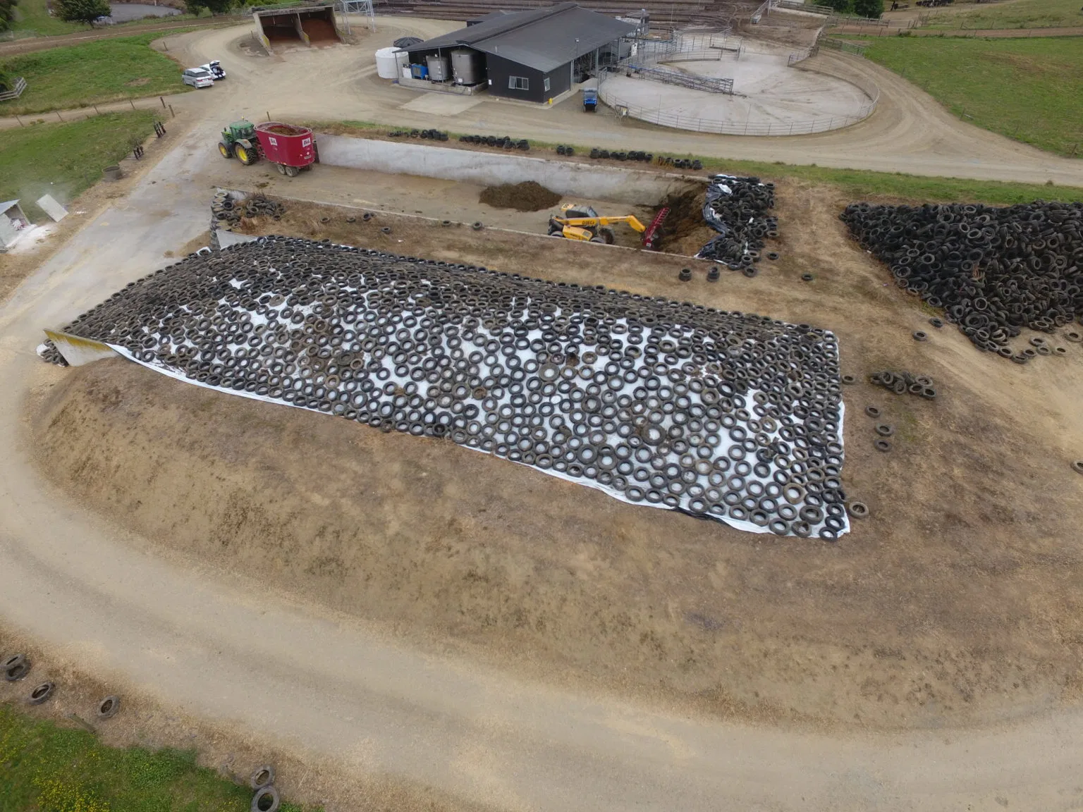 White/Black or Black/Silver Silo Cover Bunker Silage Cover for Corn Grain 5mil 6mil