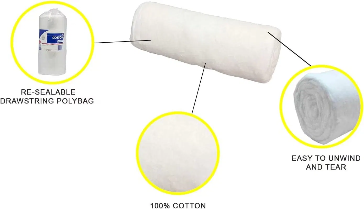 Curativo descartáveis materiais suprimentos cirúrgicos Rolo jumbo de algodão Produtos Médicos