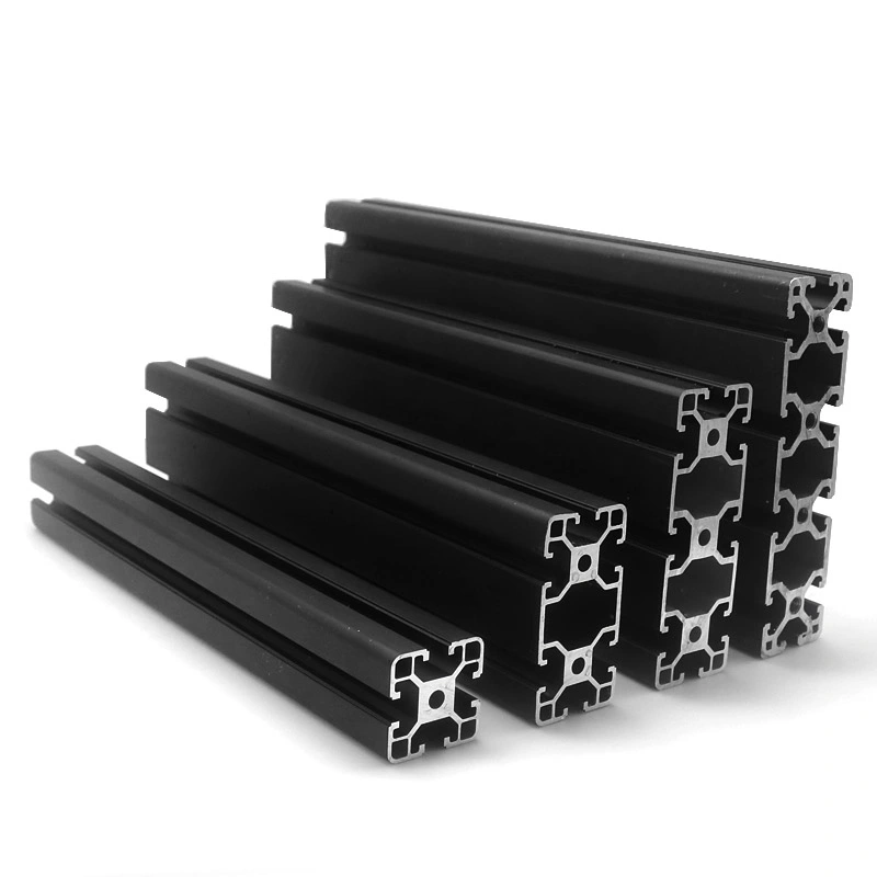 4040 European Standard Anodized Linear Rail Black Aluminum Profile Extrusion with 40 Series 8mm Slot for CNC DIY Laser Engraving