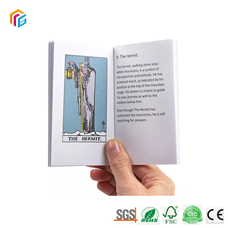 Custom Art Paper Full Color Offset Printed 42PCS Affirmation Set Tarot Cards with Guidebook