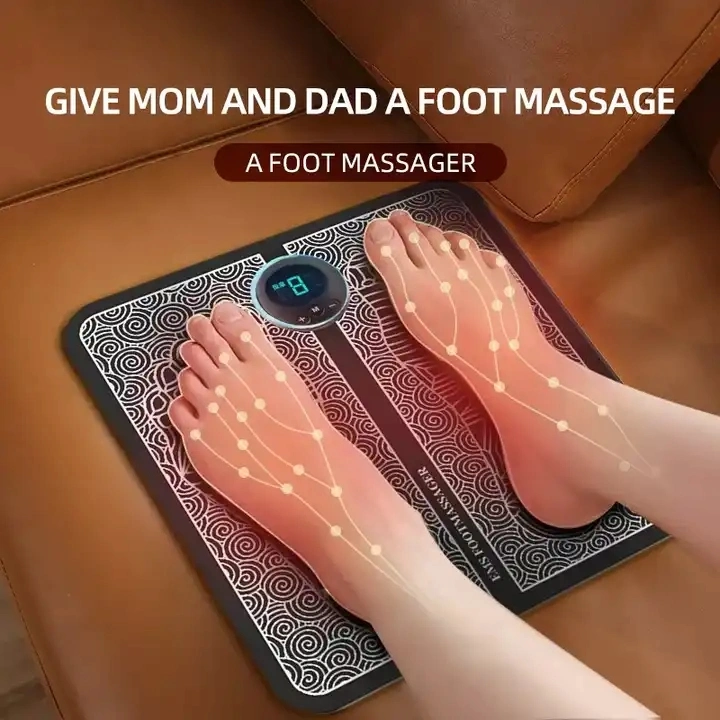 Christmas Gift Electric Foot Massage Machine Circulation Muscle Stimulator Mat EMS Foot Massager Pad