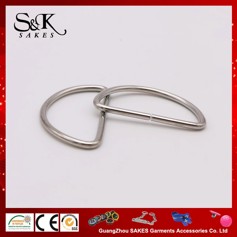 Hot Sale Iron Quality Metal D Ring Buckle for Belt, Bag and Garments