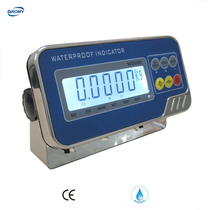 Pantalla LCD electrónico digital indicador de pesaje de acero inoxidable resistente al agua IP67 Cargador de indicador de sistema de pesaje