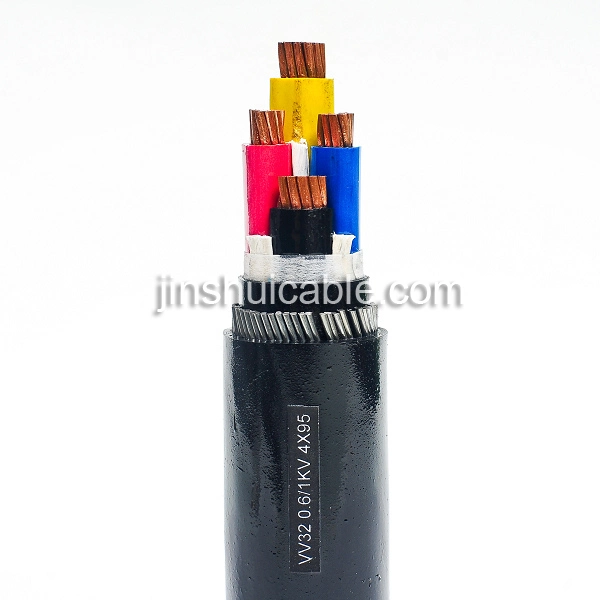 600/1000V 3 Phase 4 Core Low Voltage PVC Insulated Sheathed Power Cable