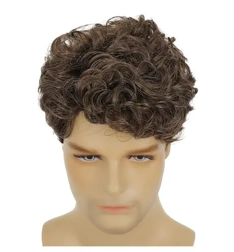 Toupee for Man Europen Human Hair Replacement Systems Men Hairpiece
