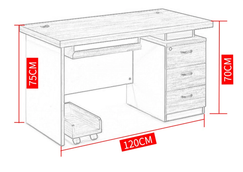 Modern Wooden Office Computer Desk with Drawer