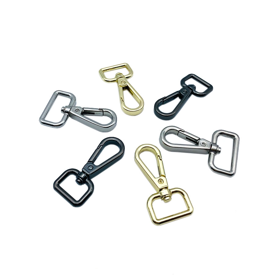 Spring Swivel Lobster Clasp Light Gold Metal Snap Hook Handbag Hardware Accessories Bag Strap Clasps Snap Buckle Swivel Hooks