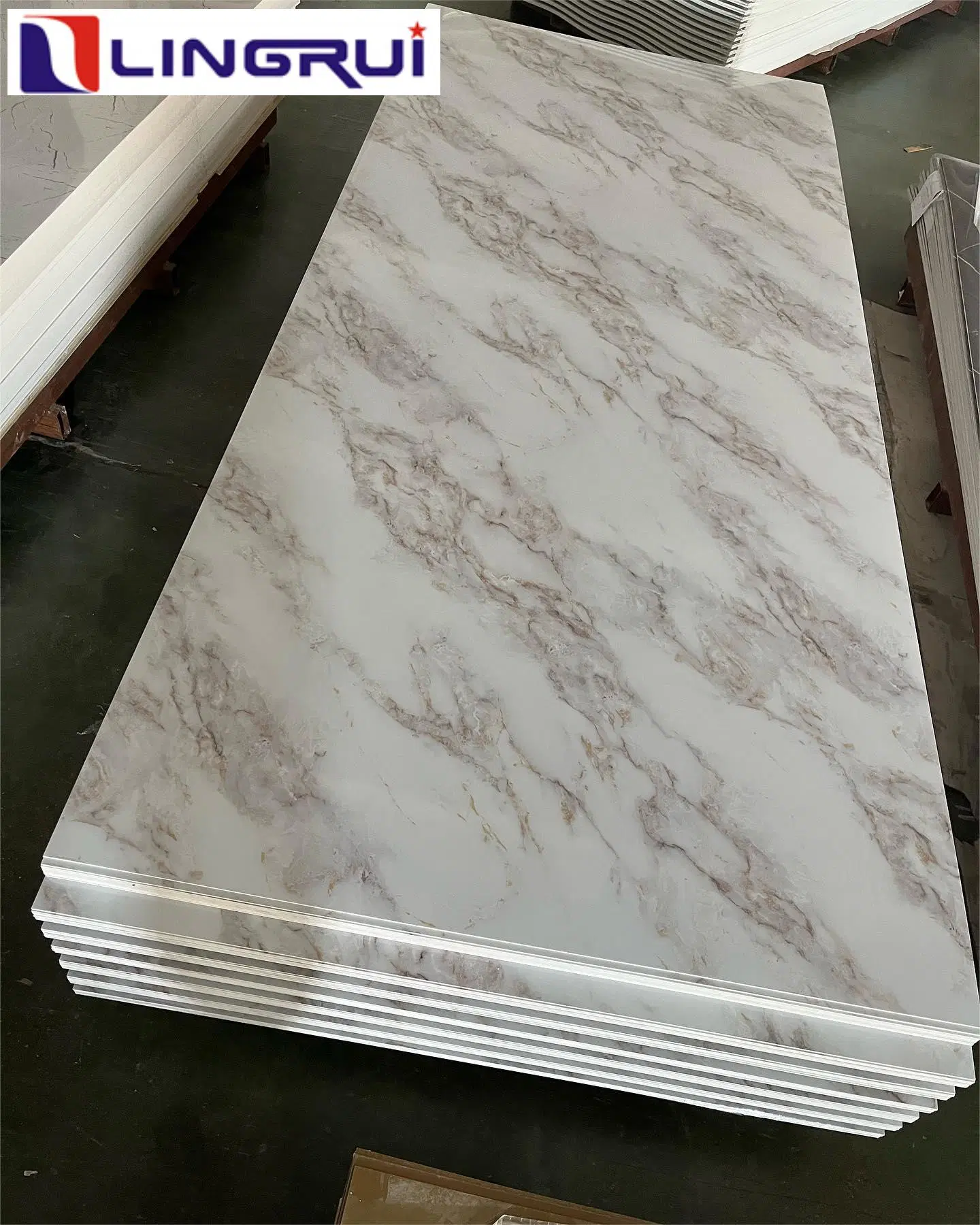 Flexible PVC Marble Sheet for Wall Decoration UV Board Sheet 1220X2440