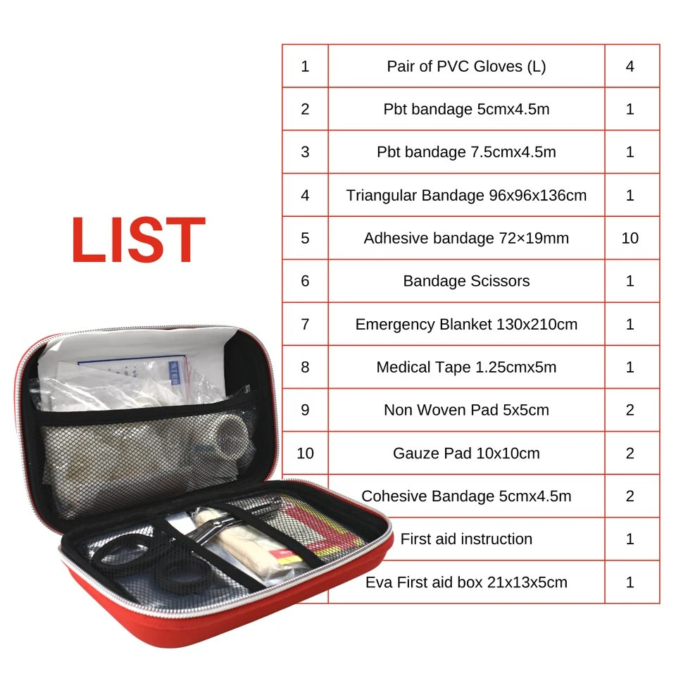 Custom 28 PCS Medical Supplies Portable Mini EVA Waterproof Emergency First Aid Kit for Hiking Travel Car