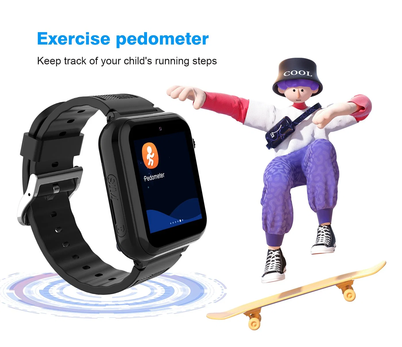Relógio inteligente para o telefone com GPS e videochamada Localização GPS Wi-Fi Sos Monitor de retorno de chamada Smart Watch Children Presentes