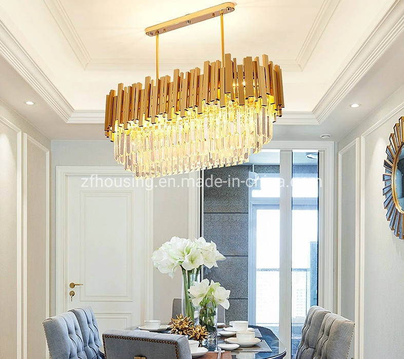 Black Chandelier Lighting Pendant Lamp LED K9 Crystal Light with E14 Zf-Cl-020