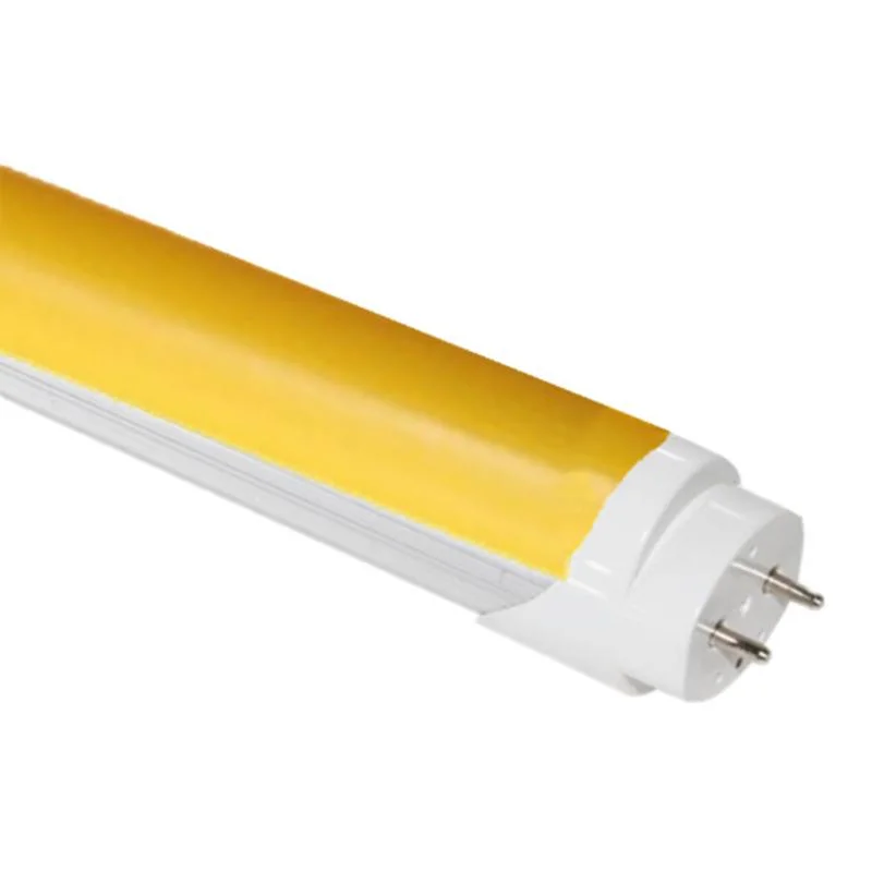 1.5 M 5FT Yellow Mask LED Tube Bulb Light 22W with 500nm UV Filter UV Free for Medical Factory