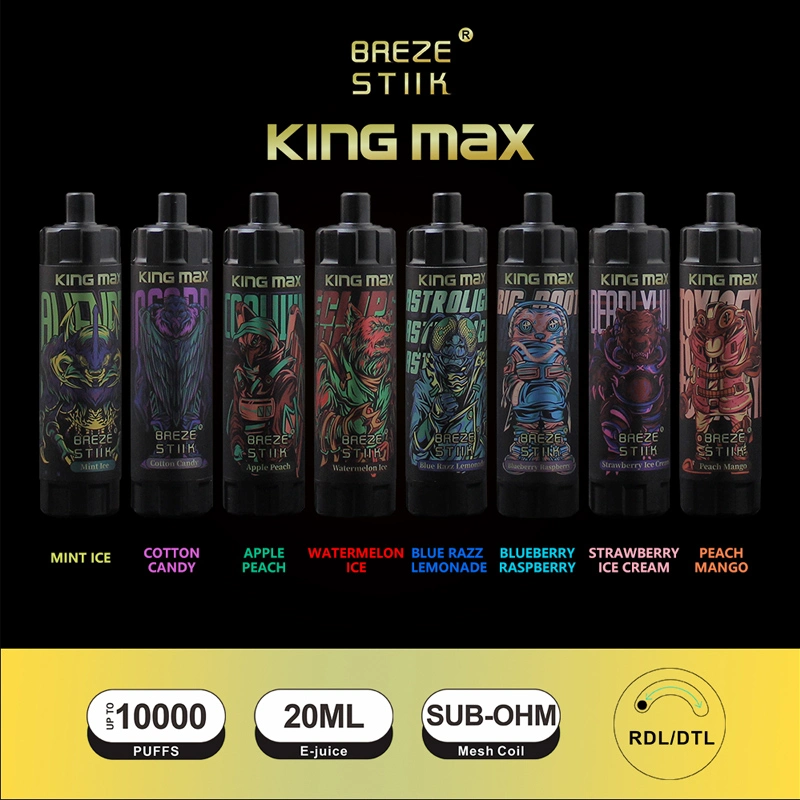 Breze Sinik Kingmax 10000 Zbood OEM ODM Turquie 5500/7500 3000 Mini-tasse Yocan stylos sans piste Vape jetable