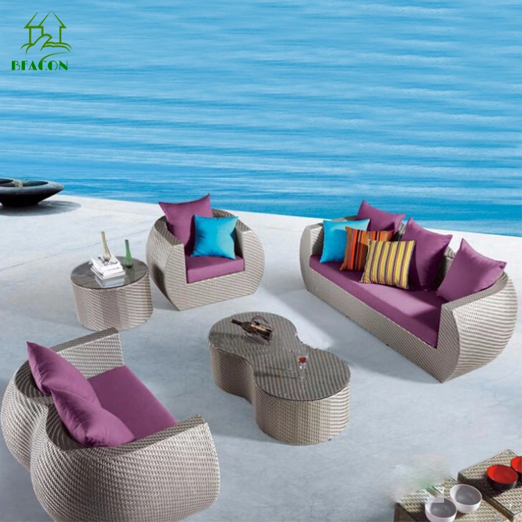 All Weather Resistance European Style Outdoor Modern Garden Patio Aluminum Sofa Set