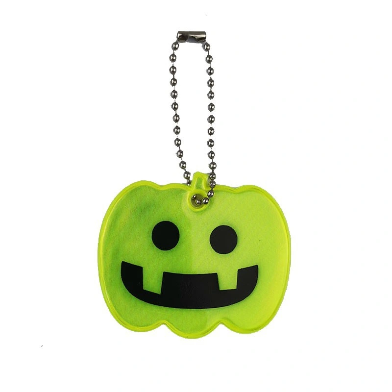 Custom Halloween Reflective Key Chain Backpack Pendant Kids Schoolbag Safety Reflectors