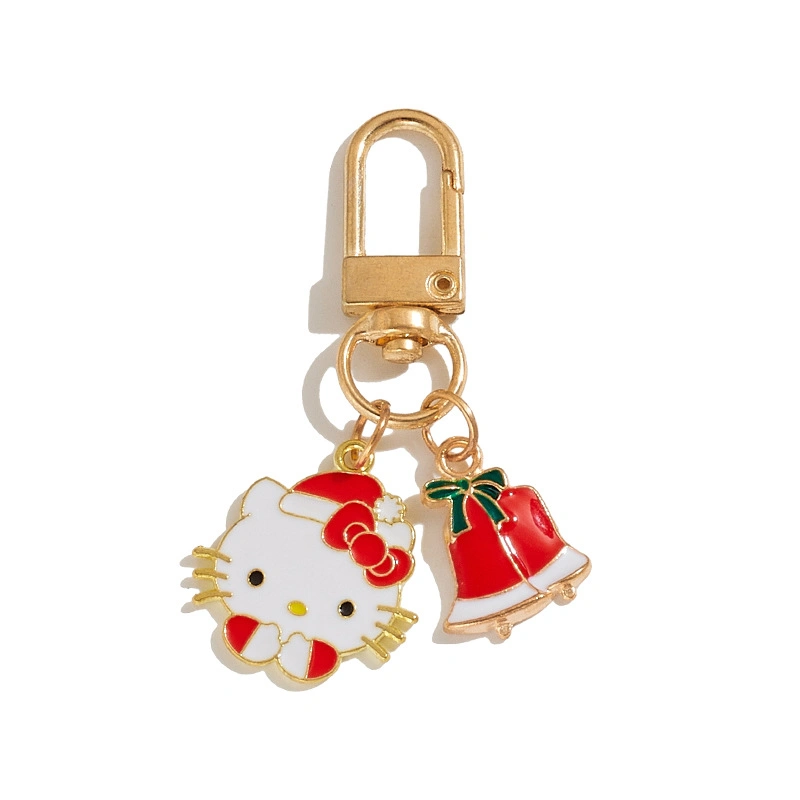 Christmas Bell Keychain Pendant Cartoon Melody Kt Cat Accessories Key Ring